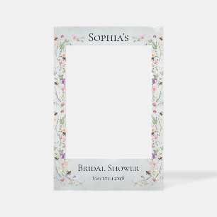 Bride to Bee Wildflower Frame Bridal Shower Selfie Frame