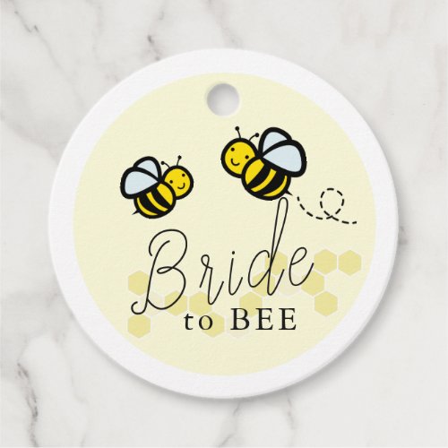 Bride to Bee Yellow Thank You Bridal Shower Favor Tags