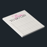 Bride To Do List Notepad<br><div class="desc">.</div>