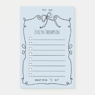 Bride To Do List Wedding Post-it Notes