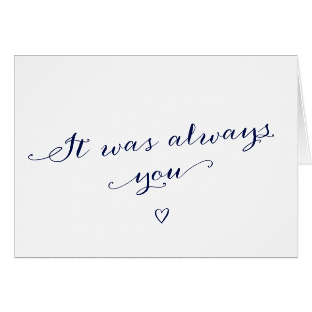 Bride to Groom Wedding Card (Front Horizontal)