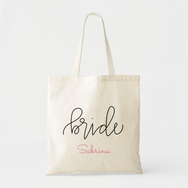Bride Tote Bag - Customizable Design (Front)