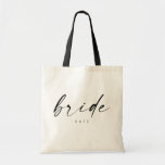 Bride Tote Bag | Modern Script<br><div class="desc">This simple tote bag is such a fun gift for your favorite bride! The minimal yet elegant design is perfect for the modern bride. Featuring a handwritten signature script with a simple sans-serif font. Personalize each bag with the bride's name by clicking "Details" next to "Personalize this template, " and...</div>