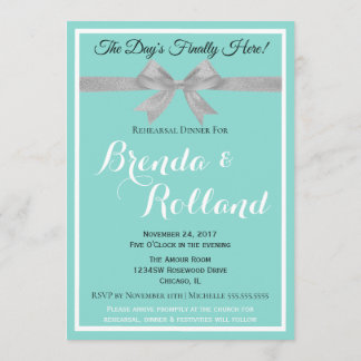 BRIDE Touch Silver Wedding Suite Rehearse Party Invitation