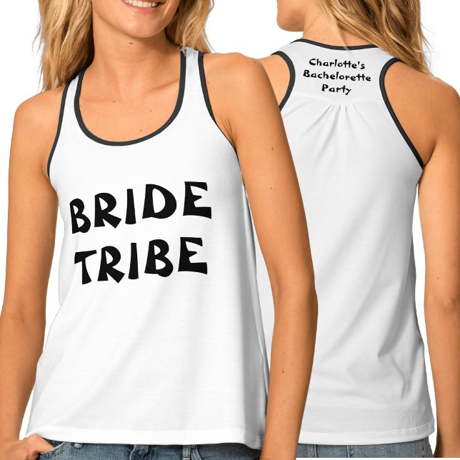 Bride Tribe Bachelorette Black And White Tank Top (Creator Uploaded)