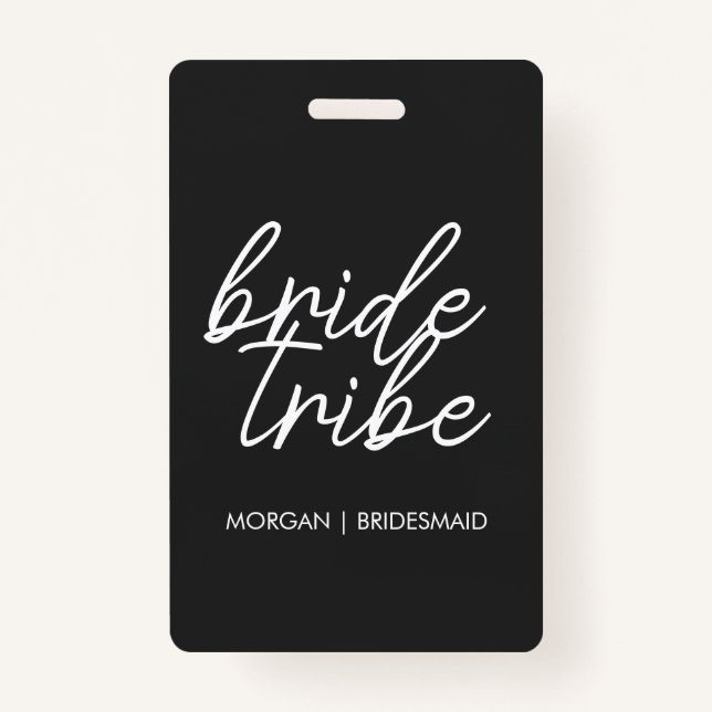 Bride Tribe | Bachelorette Bridesmaid Modern Badge (Front)
