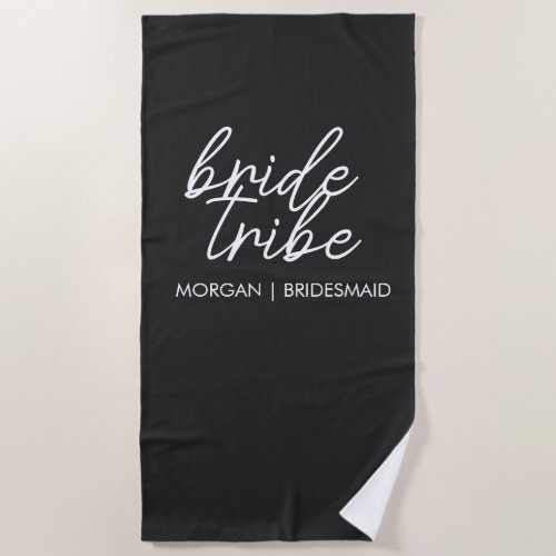 Bride Tribe  Bachelorette Bridesmaid Modern Beach Towel