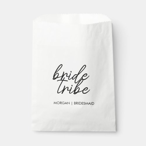 Bride Tribe  Bachelorette Bridesmaid Modern Favor Bag