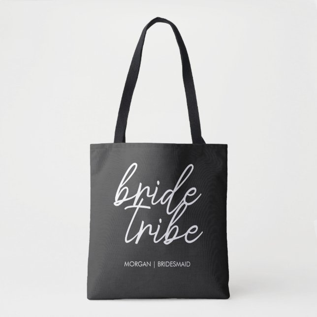 Bride Tribe | Bachelorette Bridesmaid Modern Tote Bag (Front)