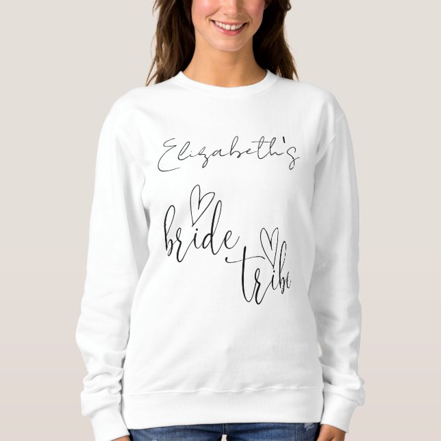Bride Tribe Bachelorette Bridesmaids Sweatshirt (Front)