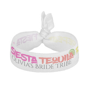 Bride Tribe Bachelorette Fiesta Siesta Tequila Elastic Hair Tie