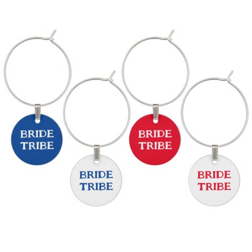 Bride Tribe Bachelorette Party Red White And Blue Wine Charm