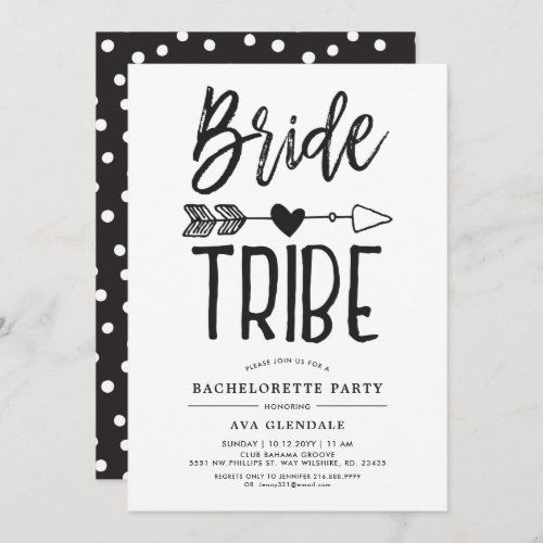 Bride Tribe  Bachelorette Party Spotted Invitation
