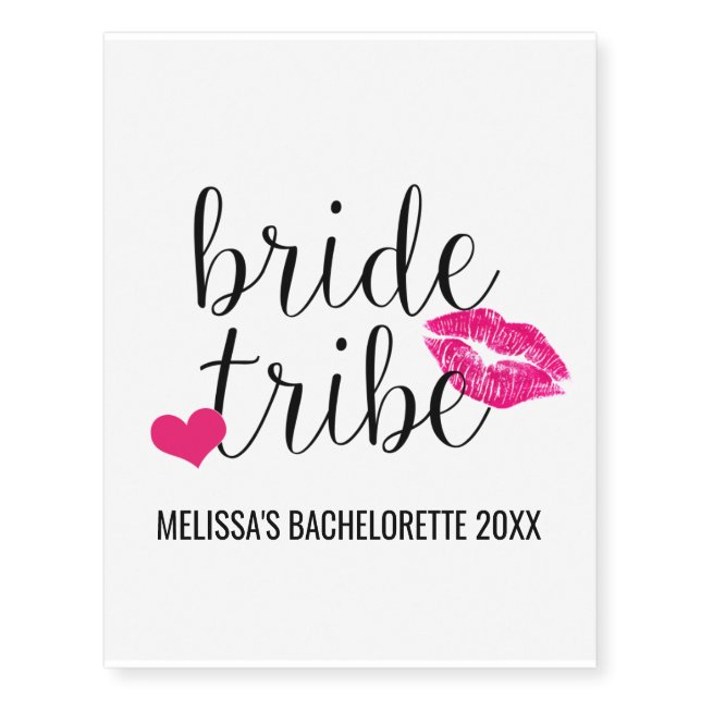 Bride Tribe Bachelorette Party Tattoos (Front)