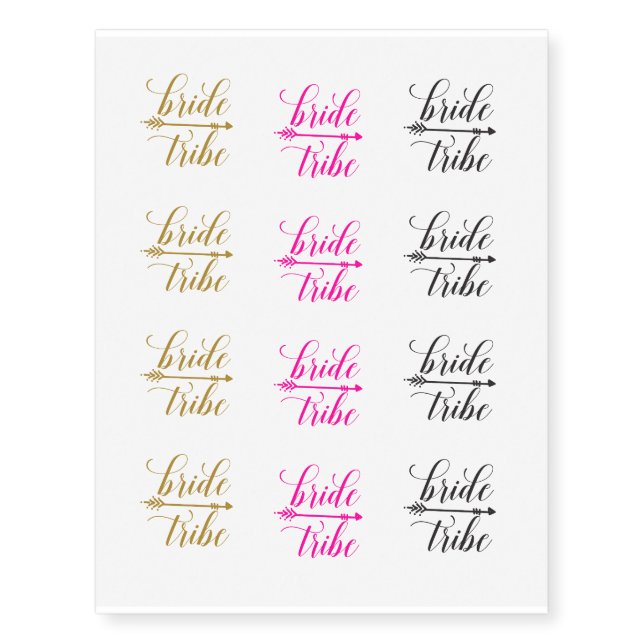 Bride Tribe Bachelorette Tattoo (Front)