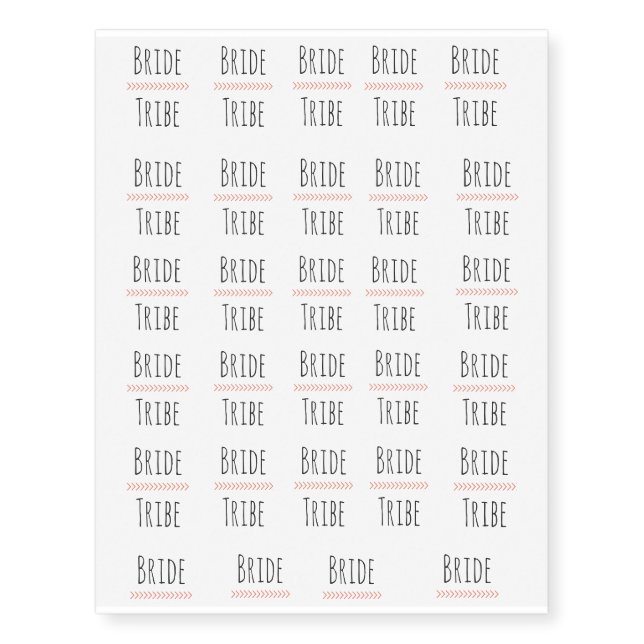 Bride Tribe Bachelorette Tattoos (Front)