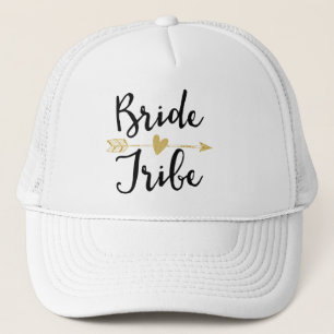 Bride Tribe Black & Golden Trucker Hat
