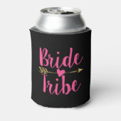 Bride Tribe | Black & Hot Pink Can Cooler (Can Back)