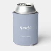 Bride Tribe Bridal Party Bridesmaid Dusty Blue  Can Cooler (Can Back)