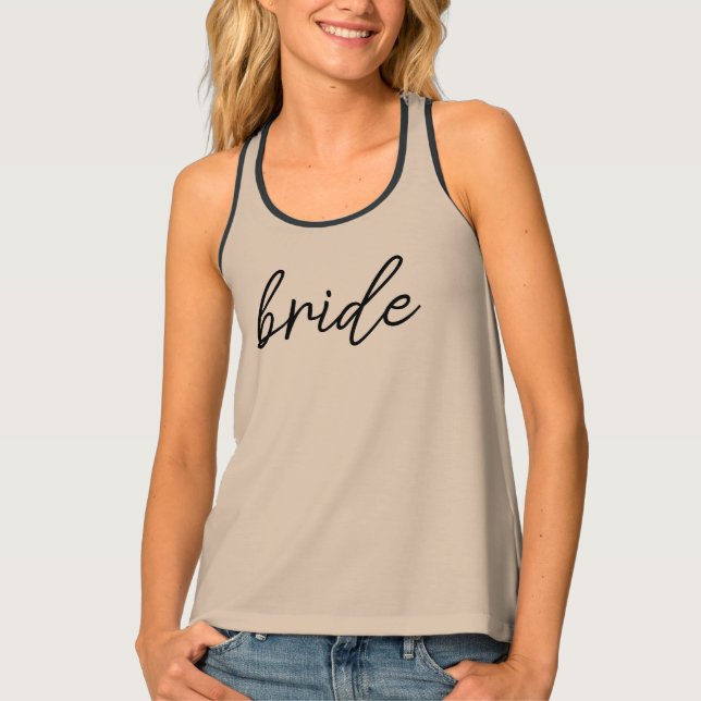 Bride Tribe | Bridal Party Modern  Tank Top (Front)