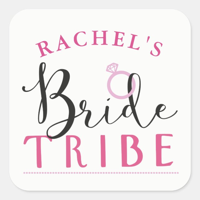 Bride Tribe Bridal Shower Stickers Bachelorette (Front)