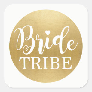 Bride Tribe Bridal Shower Stickers Gold Bridal