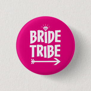 Bride Tribe Bridesmaid diamond button