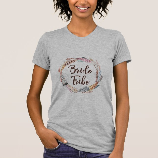 Bride Tribe Bridesmaid T-shirt (Front)