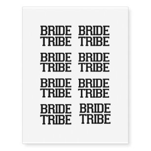 Bride Tribe Bridesmaid Tem Temporary Tattoos
