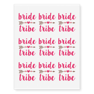 Bride Tribe Bridesmaid Temporary Tattoos