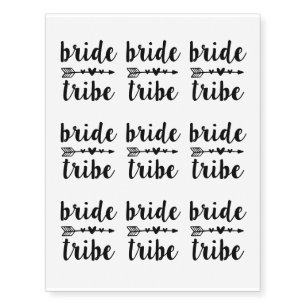 Bride Tribe Bridesmaid Temporary Tattoos