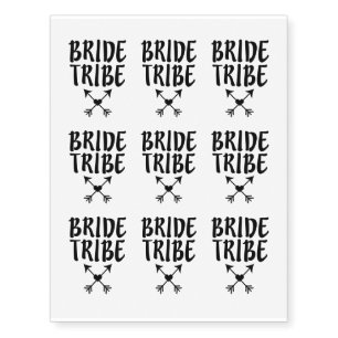 Bride Tribe Bridesmaid Temporary Tattoos