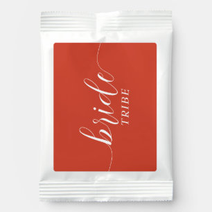 Bride Tribe Bridesmaids Script Burnt Orange Chic Margarita Drink Mix
