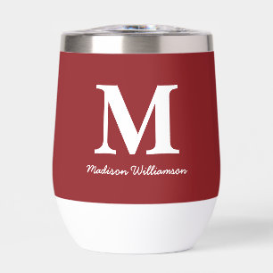 Bride Tribe Burgundy Bridal Shower Thermal Wine Tumbler