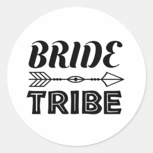 Bride Tribe Classic Round Sticker
