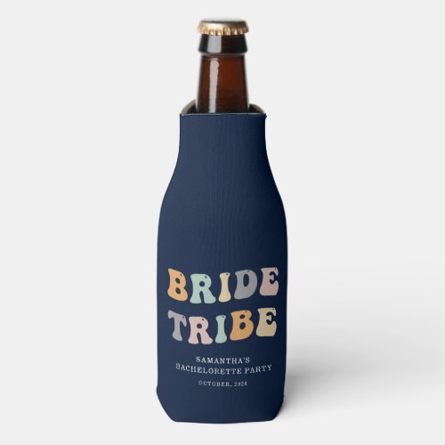 Bride Tribe Custom Bachelorette Party Classic 90s Bottle Cooler