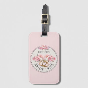 Bride Tribe custom floral Luggage Tag