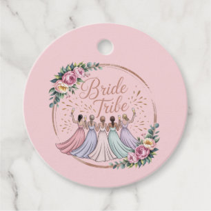 Bride Tribe Custom Name Bachelorette Party Favor Tags