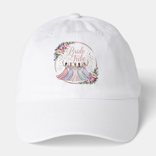 Bride Tribe Custom Name Bachelorette Party  Hat (Front)