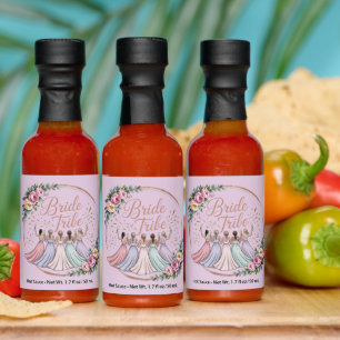Bride Tribe Custom Name Bachelorette Party  Hot Sauces