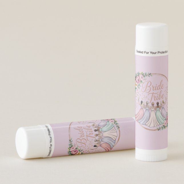 Bride Tribe Custom Name Bachelorette Party  Lip Balm (Front)
