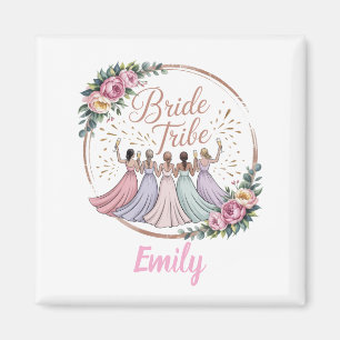 Bride Tribe Custom Name Bachelorette Party Magnet