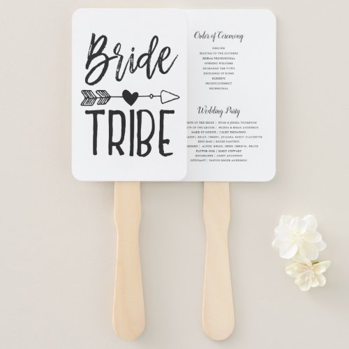 Bride Tribe  Custom Name Wedding Hand Fan