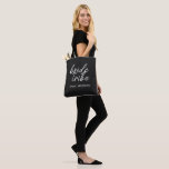 Bride Tribe | Destination Wedding Bridesmaid Tote Bag<br><div class="desc">Simple, modern and stylish "Bride Tribe" quote tote with script font in black and white in a trendy style. The names can be personalized with names of your bridal party. You can use it for the bride, bridesmaids, flower girls, or Mother of the Bride. The coordinating accessories for team bride...</div>