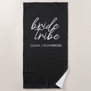 Bride Tribe   Destination Wedding Flower Girl Beach Towel
