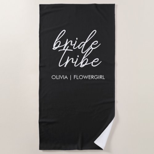 Bride Tribe  Destination Wedding Flower Girl Beach Towel