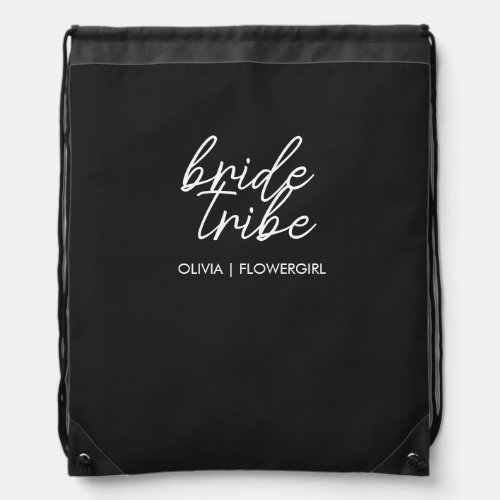 Bride Tribe  Destination Wedding Flower Girl Drawstring Bag
