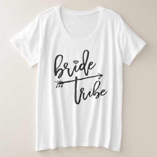 Bride Tribe Diamond Bridal Party Stylish Wedding Plus Size T_Shirt