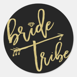 Bride Tribe Diamond Bridal Party Wedding Stickers