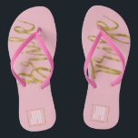 Bride Tribe Flip Flops with Monogram Typography<br><div class="desc">Bride Flip Tribe Flip Flops with Gold Foil Monogram Typography for the perfect Beach Bachelorette Party.</div>